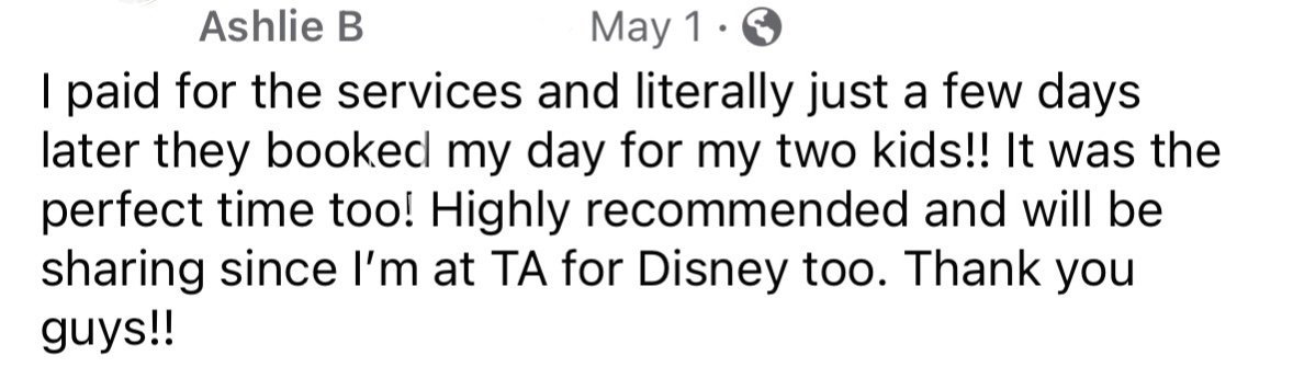 Disney dining services