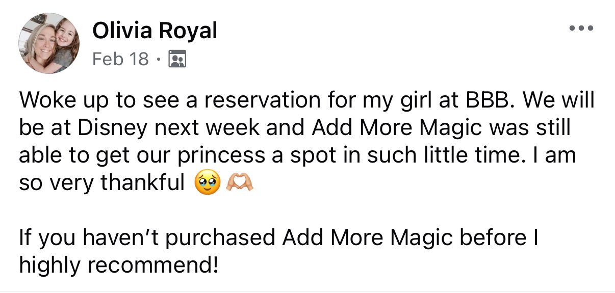 Disney World Dining Alerts